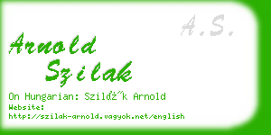 arnold szilak business card